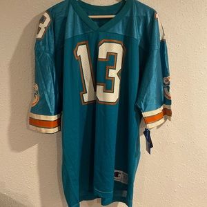 Vintage NWT Champion Miami Dolphins Dan Marino Deadstock Jersey